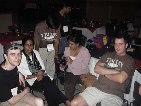 Joel Kittinger, Surekha Yacham, Srikanth Neelamraju, Anili George, and Aaron Smith. Photo courtesy of Michael Ormes.