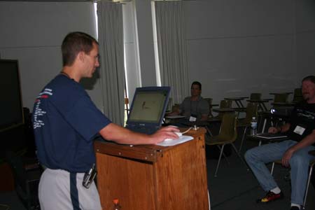 Jeff Rhodes talks at a preconference session