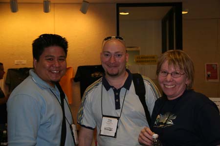 The Baker Hughes crew: Chet Kenisell (middle) and Cathy Sleezer (right).