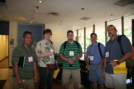 Enjoying the break. Included in the photo are Randy Rijken, Sean Hamill, and others.