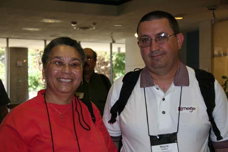 An attendee and Wayne Shelton.